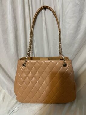Kate Spade Classic Quilted Shoulder Tote in Tan